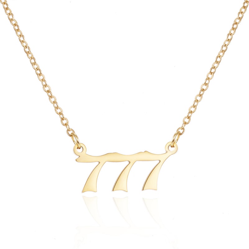 Niche Design New Stainless Steel Angel Number Necklace 111-999 Old English Meaning Number Necklace - Image 4